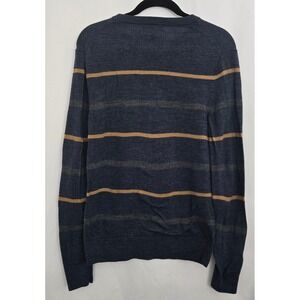 Banana Republic Merino Wool Sweater Men's S Blue Striped Crewneck Pullover FA23